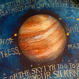 There Are Stars calligraphy detail